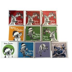 Perri Dee Design Australia LOT of 10 Holiday Christmas Cards NEW